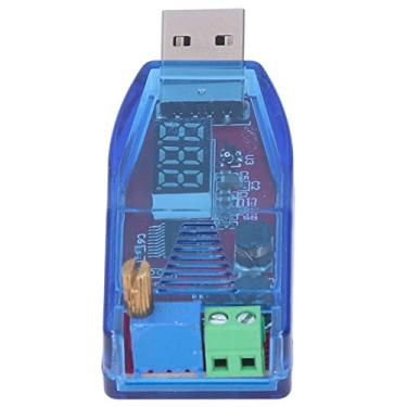 Imagem de Módulo de Potência Ajustável USB, Conversor de Tensão 5V a 3,3V 9V 12V 24V Com Potenciômetro de Alça Longa, Material ABS, Cor Azul Transparente, Energia USB 3W, Luz de Exibição
