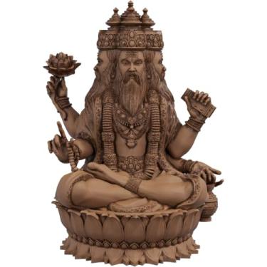 Imagem de Estátua Brahma Primeiro Deus Hindu da Trimúrti - Brama (Cor Madeira)