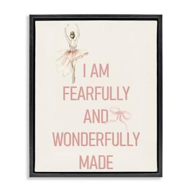 Imagem de Stupell Industries Wonderfully Made Ballerina Gold Framed Floater Canvas Wall Art, design por Kim Allen, 78 x 63 cm
