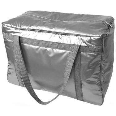 Imagem de Bolsa Térmica Cooler Grande 39 Litros Bebidas Lanche Viagem Praia Pesca (Prata)
