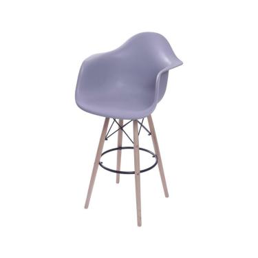 Imagem de Banqueta Eames Dkr Com Braço - Cinza