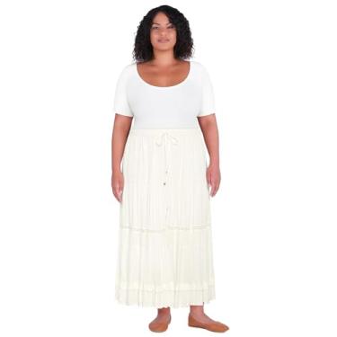 Imagem de City Chic Saia feminina plus size - Nova, Marfim, 56