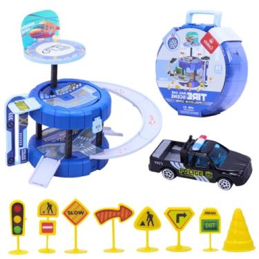 Imagem de Brinquedo Maleta Pista de Polícia com Rampa e Carrinho CBS0662 - Castela