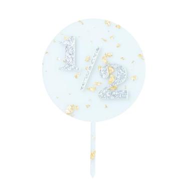 Imagem de Topper de bolo personalizado decoração de bolo para decorações de festa para todos, topo reutilizável de celebração de feliz aniversário decoração de bolo de feliz aniversário para aniversários