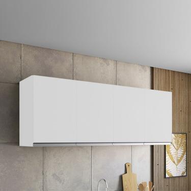 Imagem de Armário Aéreo P/ Cozinha Maya A03 150cm 4 Portas Cor Branco