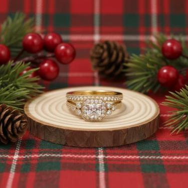 Imagem de Um conjunto de anéis de casal para mulheres, requintado, leve, luxuoso, vida diária, namoro, decoração para festa de formatura, Cobre, Sem pedra preciosa