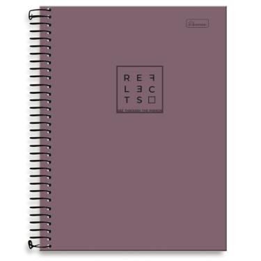 Imagem de Caderno Universitário 1 Matéria Reflects Capa Dura 80 Folhas Cadersil Estampa 1