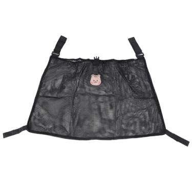 Imagem de Hyuduo Organizador de Bolsa de Armazenamento de Malha Suspensa para Carrinho de bebê, Bolsa de Carrinho de Poliéster de Grande Capacidade para Fraldas, Acessórios de Brinquedos, Itens Essenciais de Viagem Portátil para Mães (Esquilo Preto)