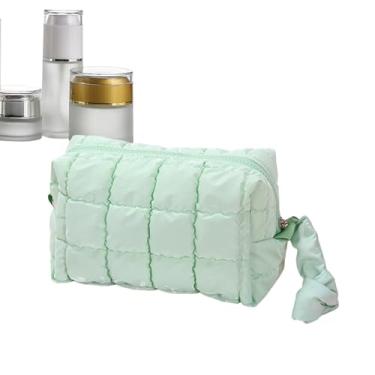 Imagem de de maquiagem feminina | organizadora de grande capacidade - de armazenamento de viagem acolchoada, para mãe, esposa, namorada, loção para lápis de sobrancelha, sombra, corretivo