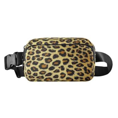 Imagem de CEBUGI Pochetes de caminhada para homens e mulheres, estampa de leopardo, moderna, resistente à água, com cinto ajustável para treino, viagem, corrida