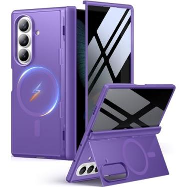 Imagem de MOBOSI Capa para Samsung Galaxy Z Fold 7 com protetor de tela de privacidade, [compatível com Magsafe], [suporte integrado e proteção de dobradiça de corpo inteiro] Capa magnética fina para celular Z