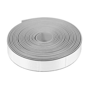 Imagem de PATIKIL Tira de vedação de fogo de fumaça, fita expansível de vedação de porta de 16,4 m, material composto de borracha grafite autoadesiva para portas de aço com classificação de fogo, 2 cm L x 0,2