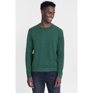 Imagem de Tricot Aramis Manga Longa Gola Careca Verde Militar-Masculino