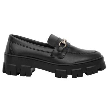 Imagem de Mocassim Feminino Couro Tratorado Casual Social Confortável Clássico M