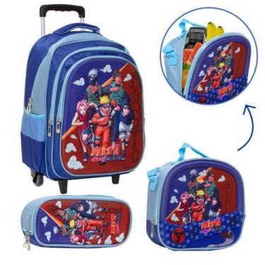 Imagem de Mochila Escolar Masculina Naruto Uzumaki Carrinho Reforçada - TOYS 2U