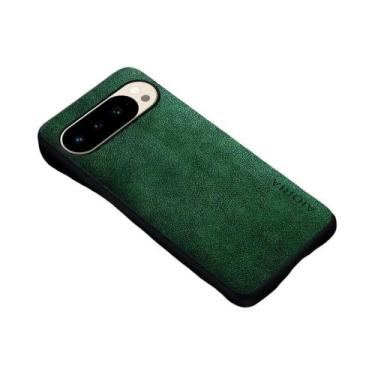 Imagem de Capa De Couro Luxuosa Para Google Pixel 10 pro XL, Estilo Retro De Neg