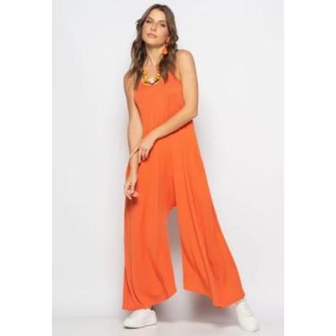 Imagem de Macacão Alcinha Pantalona Malha Telha Salvatore, Terracota, P