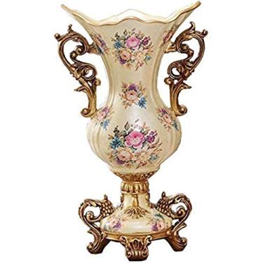 Imagem de Vaso de mesa de quarto, escritório, hotel, decoração de casa, estilo americano, retrô, resina, flor, flor