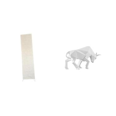 Imagem de Whtkoph Luminária de Chão com Cúpula em Forma de Touro Feita de Resina, Decoração Moderna para Sala de Estar, Escultura Abstrata, Ornamento para de