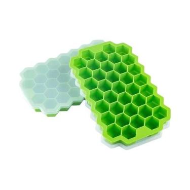 Imagem de Forma De Gelo Em Favo De Mel Com 37 Compartimentos E Tampa, Molde Para