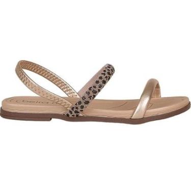 Imagem de Sandália Rasteira Feminina Papete Casual Dia a Dia com Strass Conforto Beira Rio 8507.103-Feminino