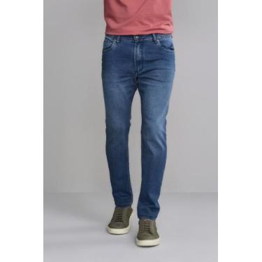 Imagem de Calça Jeans Slim Fit - Lavagem Média - Highstil, Azul, 46