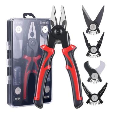 Imagem de 2X Kit Alicate Universal 5 Em 1 Desencapador Decapador Corte