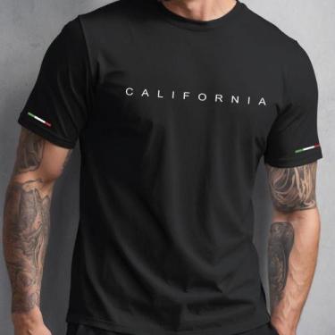 Imagem de Camiseta Masculina Casual Estampada Algodão California - Breffer, GG, 