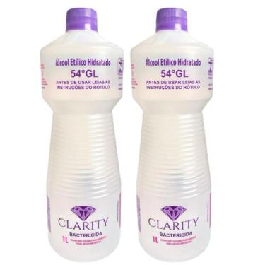 Imagem de Alcool Liquido 46% 1L Bactericida Clarity, kit2unidades