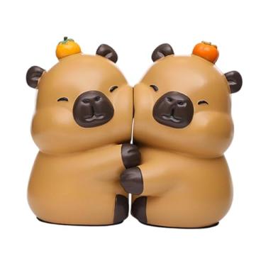 Imagem de Fenteer Suporte para livros em forma de, feito de resina, peça de artesanato adorável, porta-livros, enfeite de mesa para decoração de prateleira de