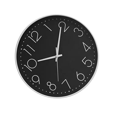 Imagem de Generic Relógio de Parede Silencioso de 8 Polegadas Sem Tique-taque Relógio Redondo Moderno para Sala de Estar Doméstica, de Parede Decorativo Fácil de Ler para Banheiro de Quarto de Sala de Aula de