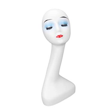 Imagem de SIWOTED Manequim Feminino Boa Estabilidade Aparência Elegante Exibição de Peruca Inodora para Chapéu Exibição de Peruca de Jóias