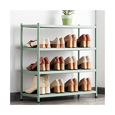 Imagem de HHHJQFAAT Sapateira de metal independente sapateira econômica torre de sapato armário organizador de armazenamento para porta de entrada, armazenamento de sapatos verde Safehappy