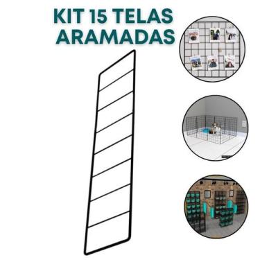 Imagem de 15 Tela Aramada 10x40cm Organização Escritório Recados Anotações Paine