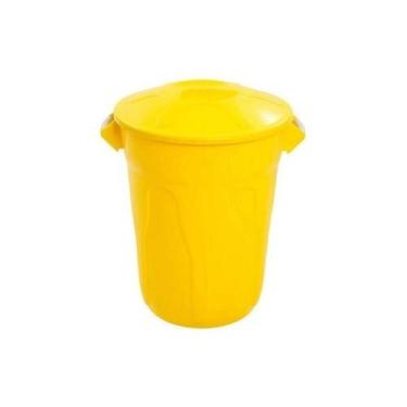 Imagem de Lixeira Redonda 100 Litros Tipo Balde Amarelo - jsn