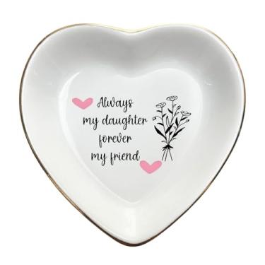 Imagem de HAROLDIUM88 Prato de bugiganga, prato de anel para filha, presente da mãe no dia do casamento, presente de aniversário da filha da mãe, lembrancinhas de chá de panela