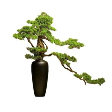 Imagem de Bonsai artificial simulação artificial de plantas em vasos, ornamentos de vegetação, entrada, sala de estar, escritório, decoração de casa, vaso de bonsai artificial