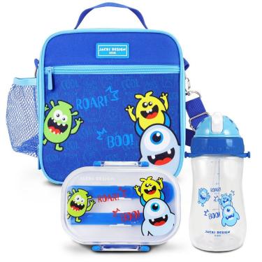Imagem de Kit Infantil 3pçs - Bolsa Térmica, Pote P/ Lanche 400ml E Garrafa 460ml - Pink