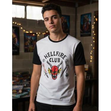 Imagem de Camiseta Stranger Things Hell Fire Club Unissex - - Missionario S Stor