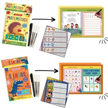 Imagem de Kit Aprender & Calcular  Sílabas e Matemática para Alfabetização Infan