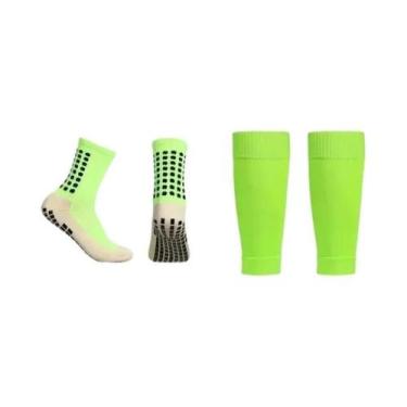 Imagem de Meias De Futebol Antiderrapantes Masculinas E Conjunto De Joelheiras -