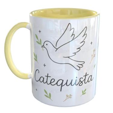Imagem de Caneca Porcelana Catequista - Pense Canecas, Amarelo