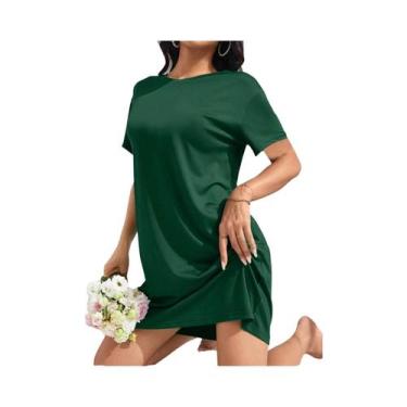 Imagem de Saia De Pijama Feminina Respirável De Comprimento Médio, Vestido Curto