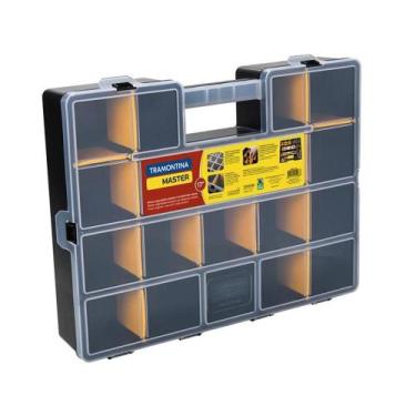 Imagem de Caixa Organizadora 17, Tramontina, Com Divisórias, Plástica, Preto