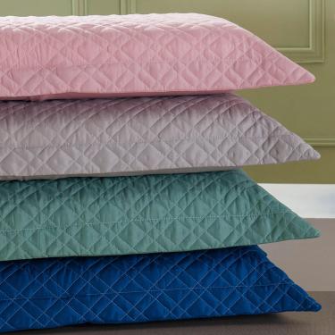 Imagem de Porta Travesseiro 4 Abas em Microfibra Cazza Rosa