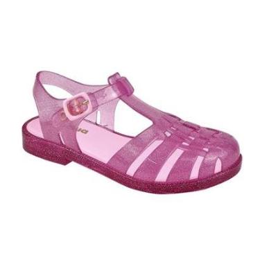 Imagem de Sandália Infanto-juvenil Lolly Led Rosa Glitter Luelua 128000-807-Feminino