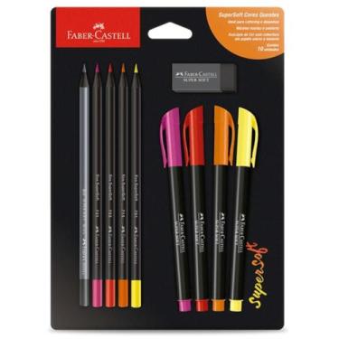 Imagem de Kit Supersoft Cores Quentes com 10 Peças - Faber-Castell