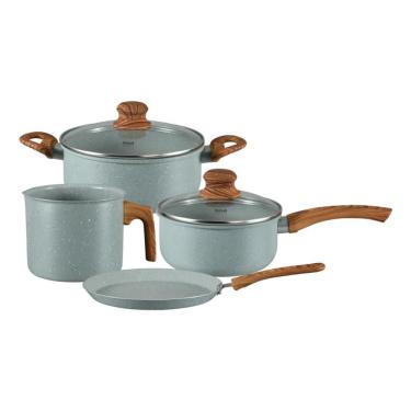 Imagem de Jogo De Panelas 4 Peças De Indução Ecoglide Marble Tuut