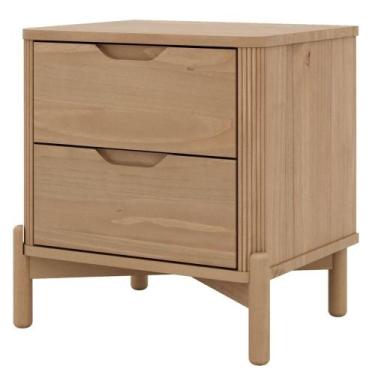 Imagem de Mesa de Cabeceira Madeira Macica Taeda 2 Gavetas 52 cm 3300U Festra - 
