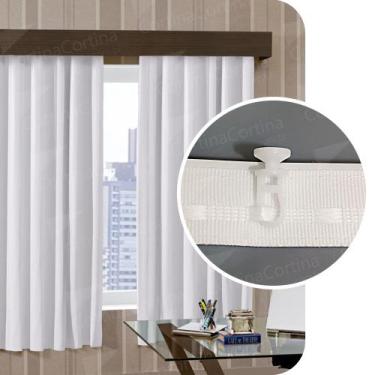 Imagem de Cortina Blackout Corta Luz Plástico PVC Trilho Suisso 4,00x2,80m Branc